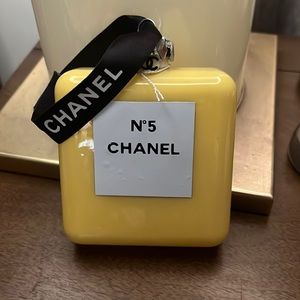 No5 Purfume bottle glass Christmas ornament